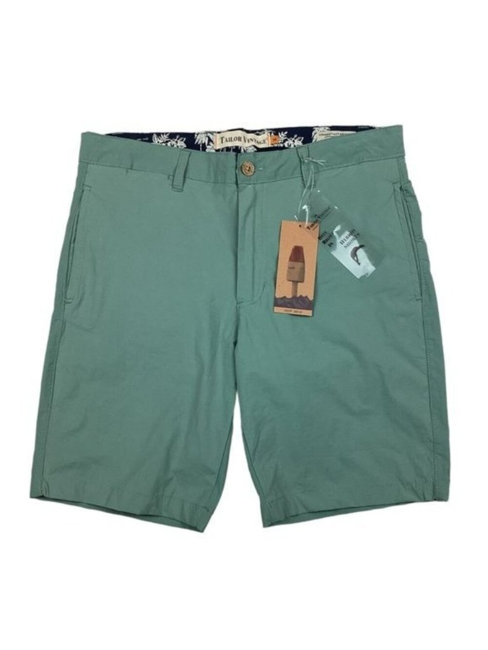 NEW Tailor Vintage Hybrid Slim Fit Shorts Greenwich 9” Inseam Mens Size 34
